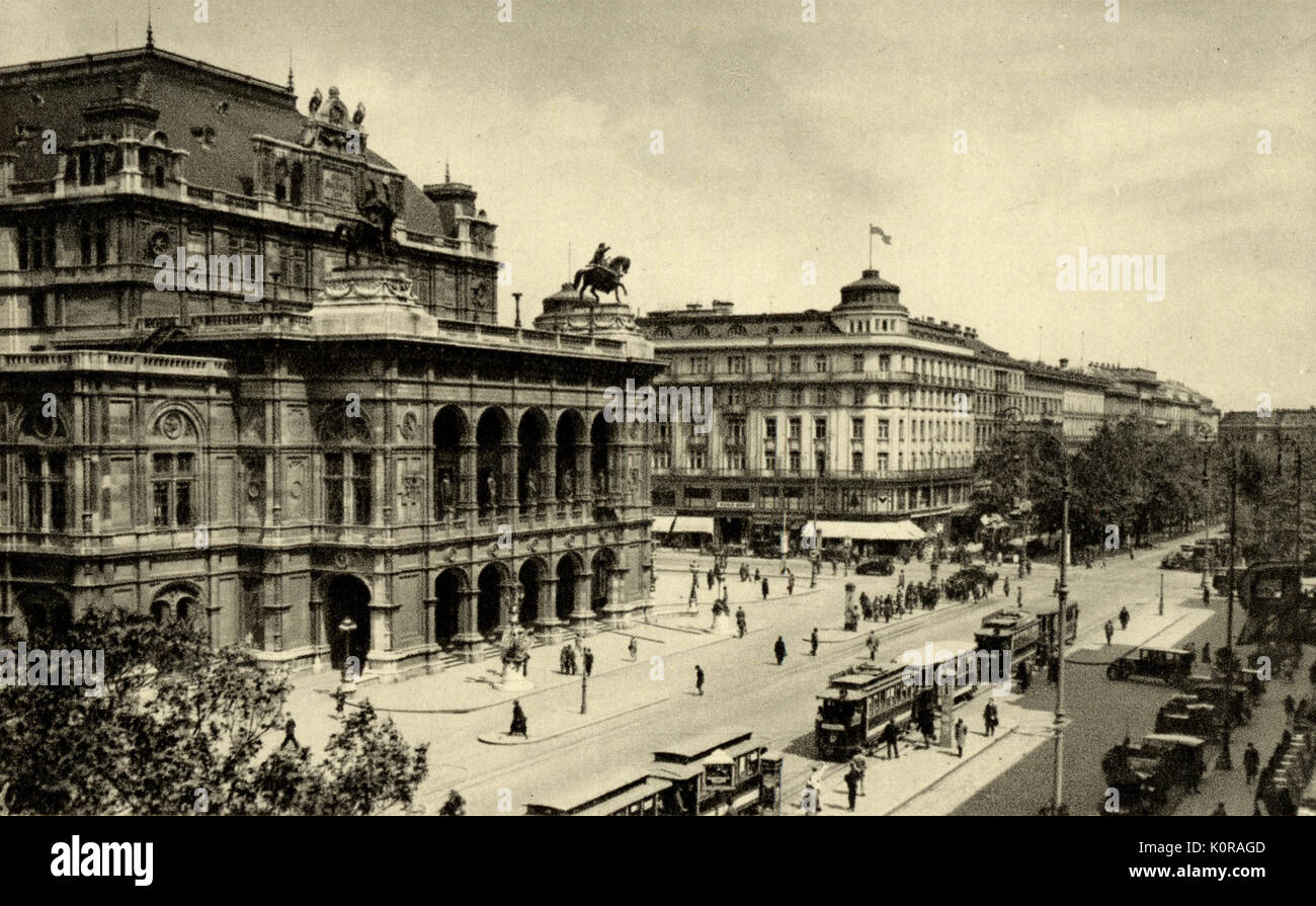 Wien. STAATSOPER/Wiener Staatsoper. Im Jahr 1869 eröffnet. Regisseure: C. Krauss (1929-1934) und Richard Strauss (gemeinsamer Direktor 1919 -). Stockfoto