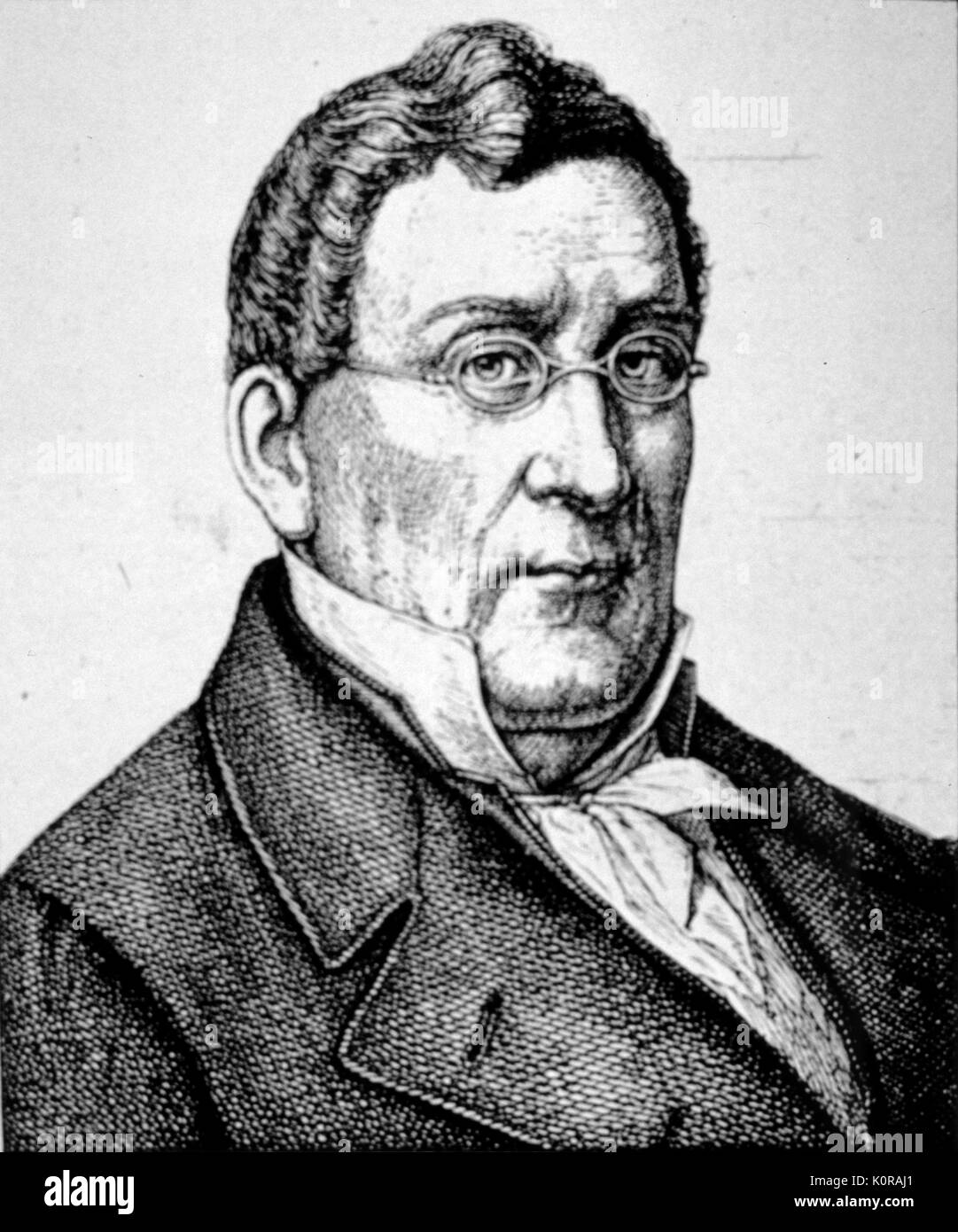 SPOHR, Louis deutscher Violinist, Komponist und Dirigent, 1784-1859 Stockfoto