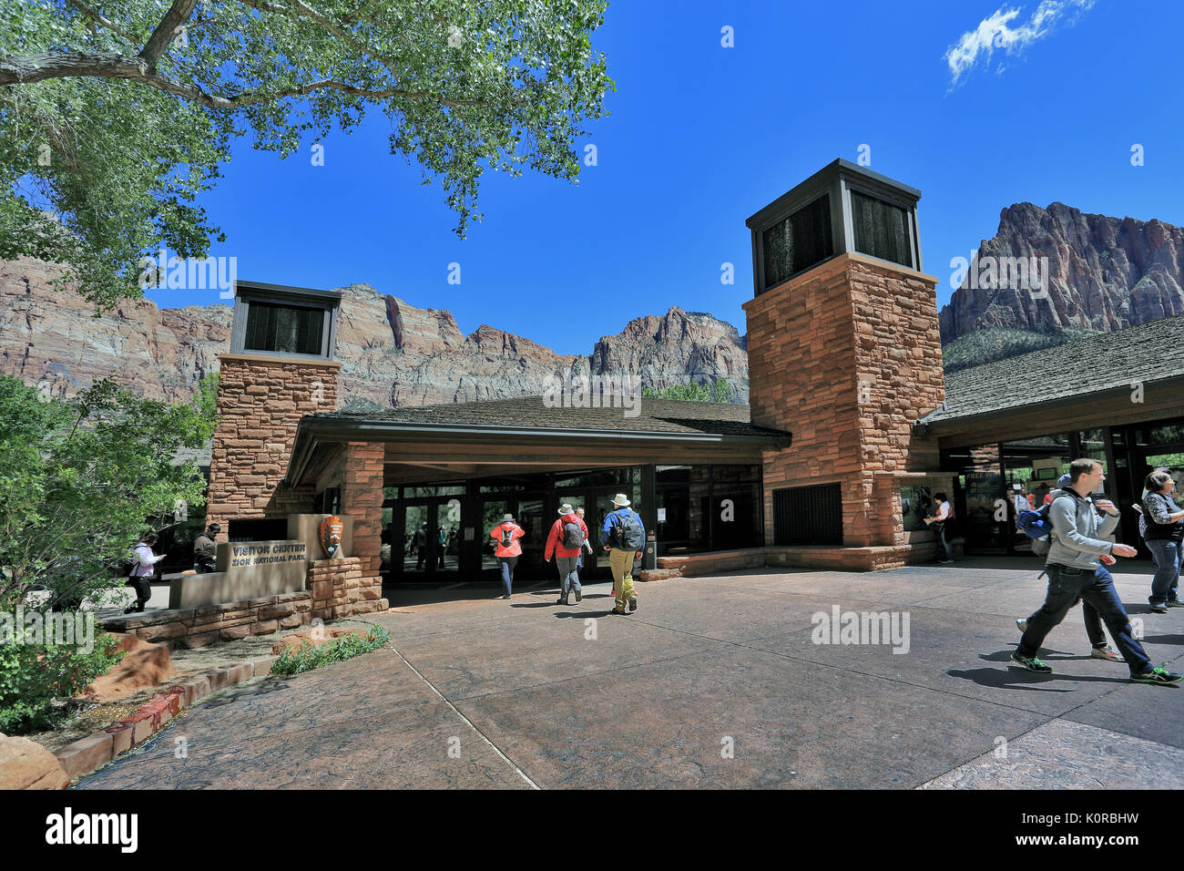 Zion National Park Visitor Centre Utah USA Stockfoto