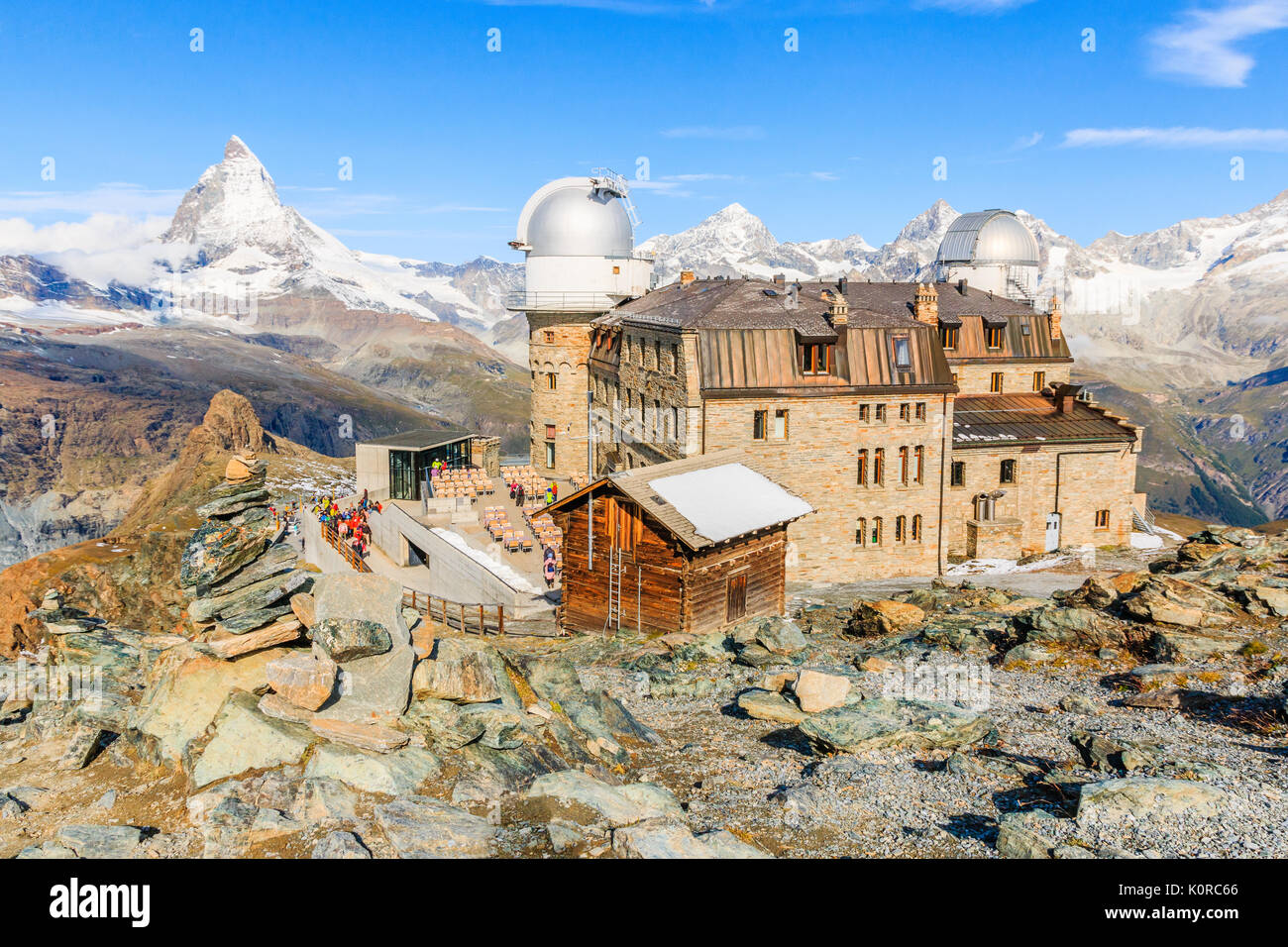 Zermatt, Schweiz. Blick auf den Gornergrat Matterhorn. Stockfoto