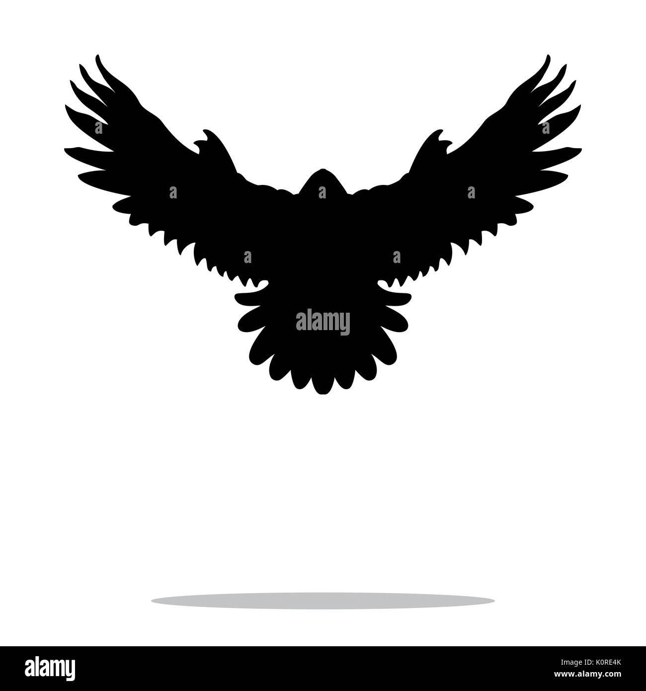 Falcon bird schwarze Silhouette Tier. Vektor Illustrator. Stock Vektor