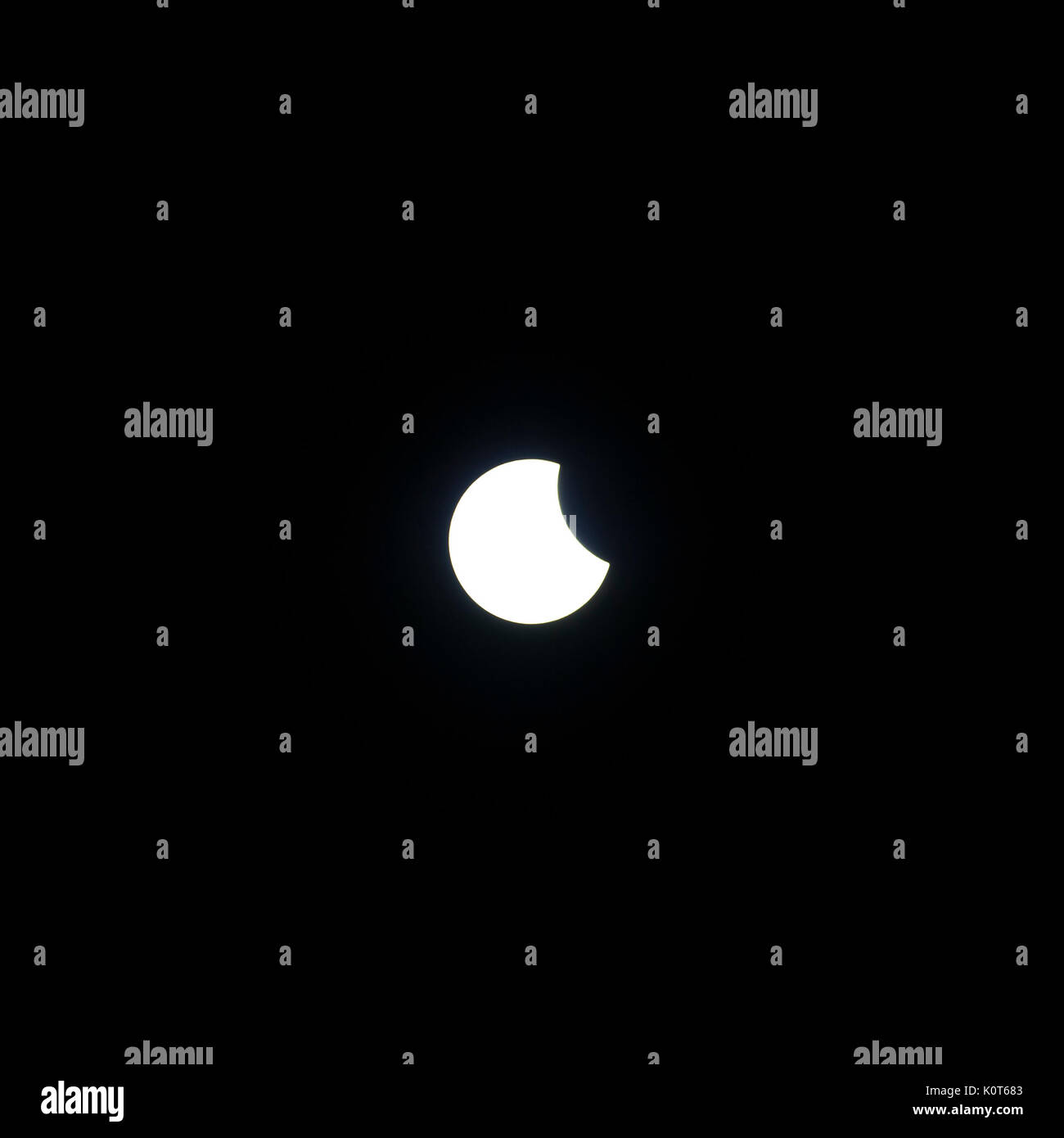 Sonnenfinsternis von der Sonne während der August 21, 2017 Eclipse in den Vereinigten Staaten. Stockfoto