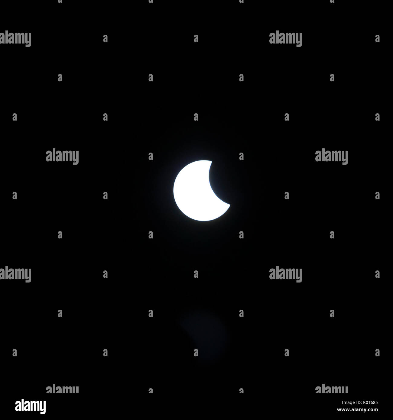 Sonnenfinsternis von der Sonne während der August 21, 2017 Eclipse in den Vereinigten Staaten. Stockfoto
