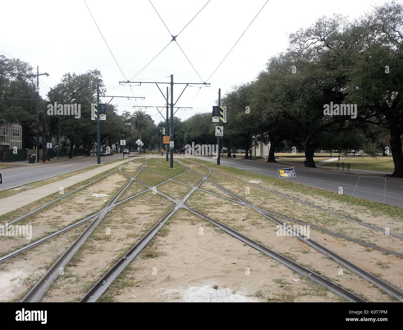Straßenbahnen in New Orleans, Louisiana Stockfoto
