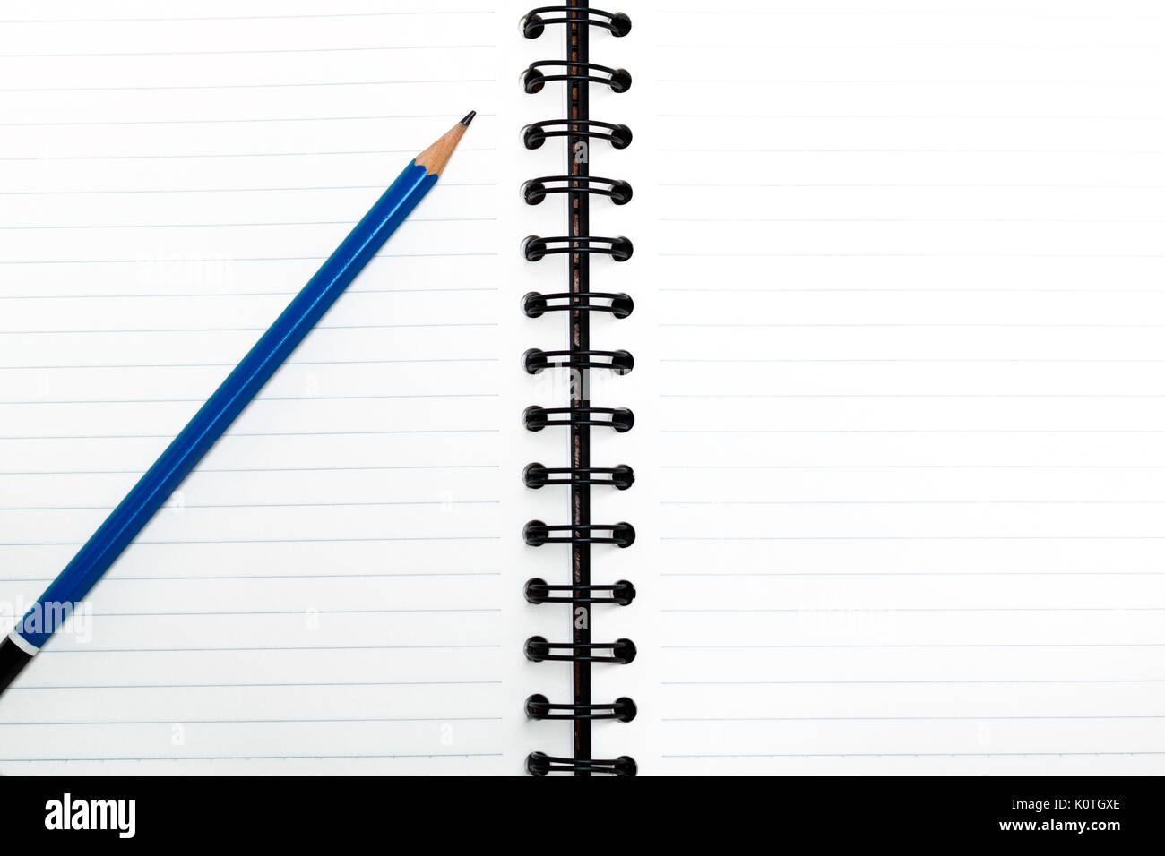 Leer Notebook mit Bleistift, Business Konzept Stockfoto