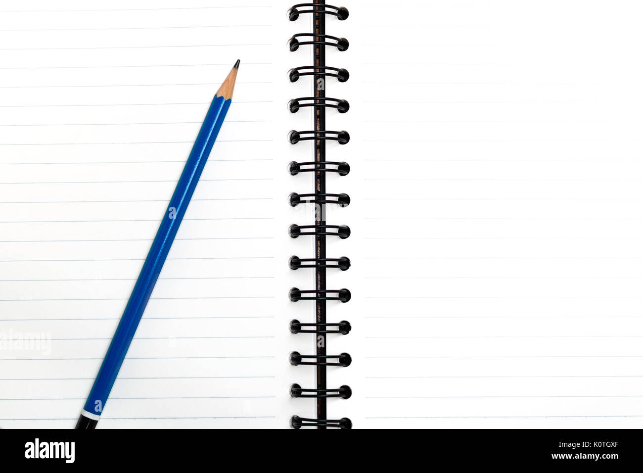 Leer Notebook mit Bleistift, Business Konzept Stockfoto