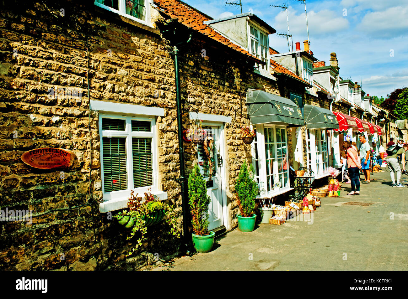 Geschäfte, Thornton Le Dale, North Yorkshire Stockfoto