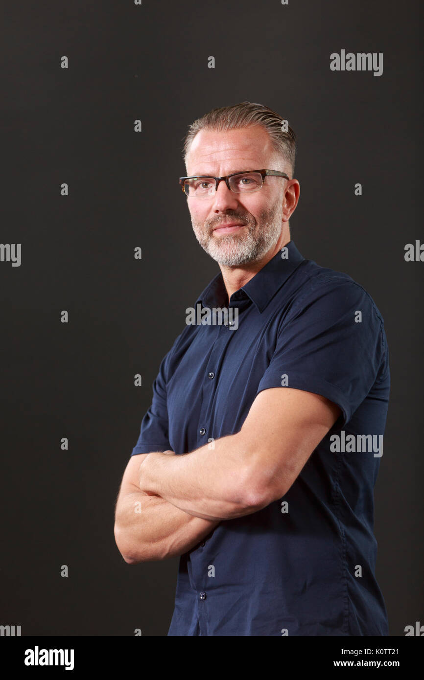 Edinburgh, Schottland, Großbritannien. 23 Aug, 2017. Tag 12 Edinburgh International Book Festival. Bild: Thomas Enger, norwegischer Schriftsteller. Credit: Pako Mera/Alamy leben Nachrichten Stockfoto