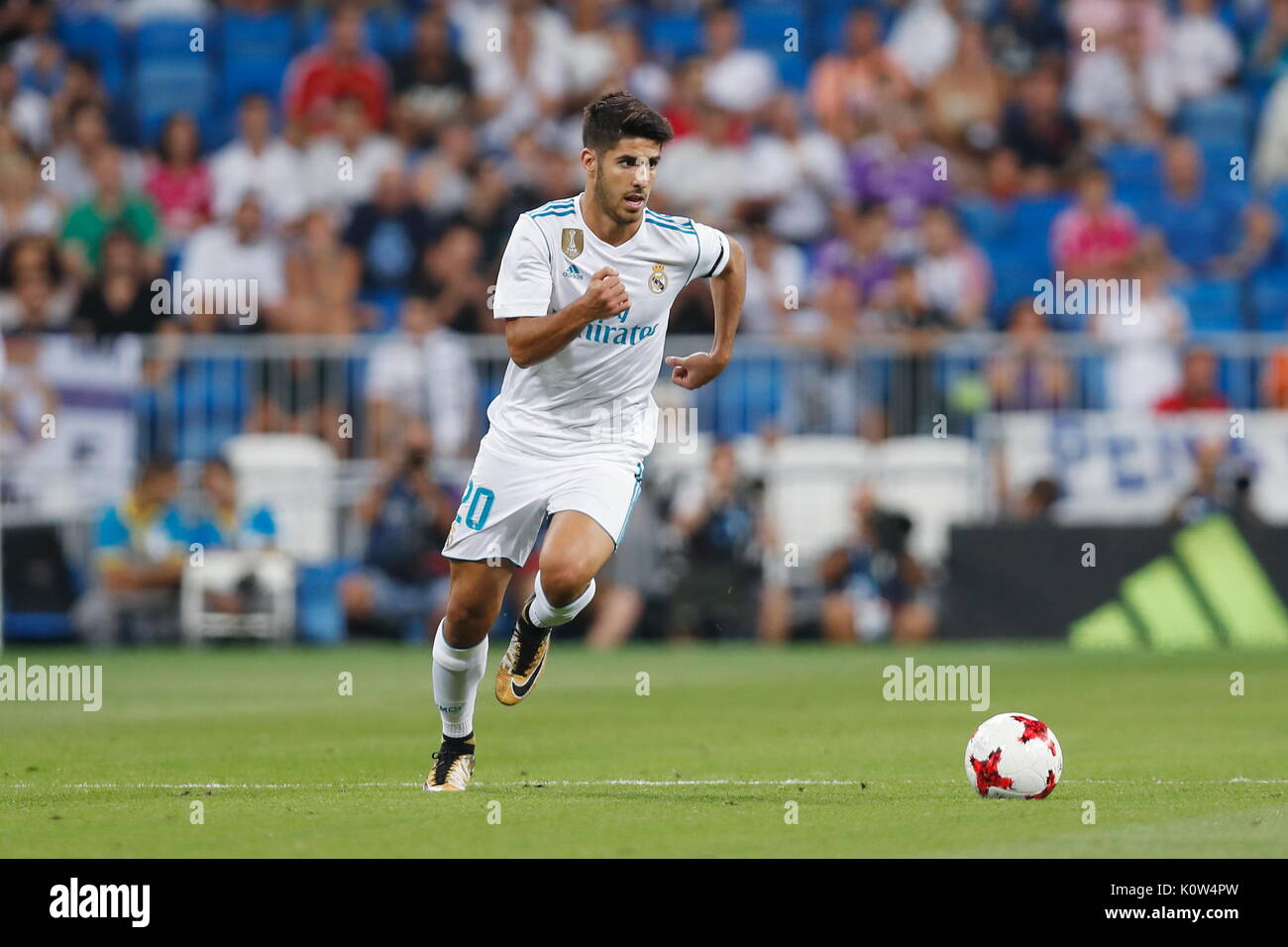 Marco Asensio (Real), 23. August 2017 - Fußball: Preseason "Trofeo Santiago Bernabeu' Match zwischen Real Madrid CF2-1 ACF Fiorentina im Santiago Bernabeu in Madrid, Spanien. (Foto von mutsu Kawamori/LBA) [3604] Stockfoto