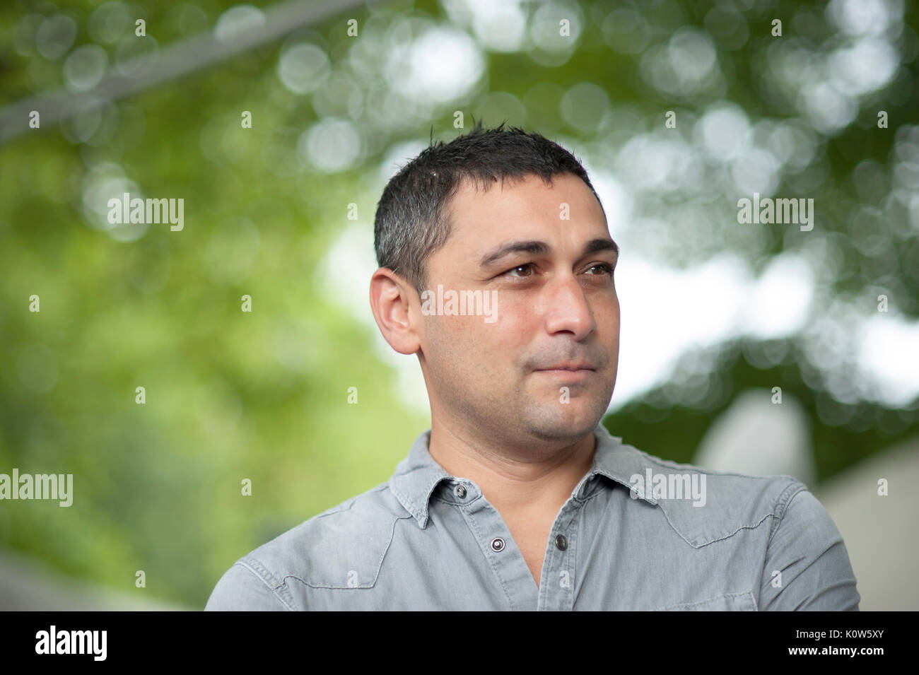 Edinburgh, Großbritannien. 25. August 2017. Der britische Genetiker, Autor und Rundfunksprecher Dr. Adam Rutherford, beim Edinburgh International Book Festival erscheinen. Credit: Lorenzo Dalberto/Alamy leben Nachrichten Stockfoto