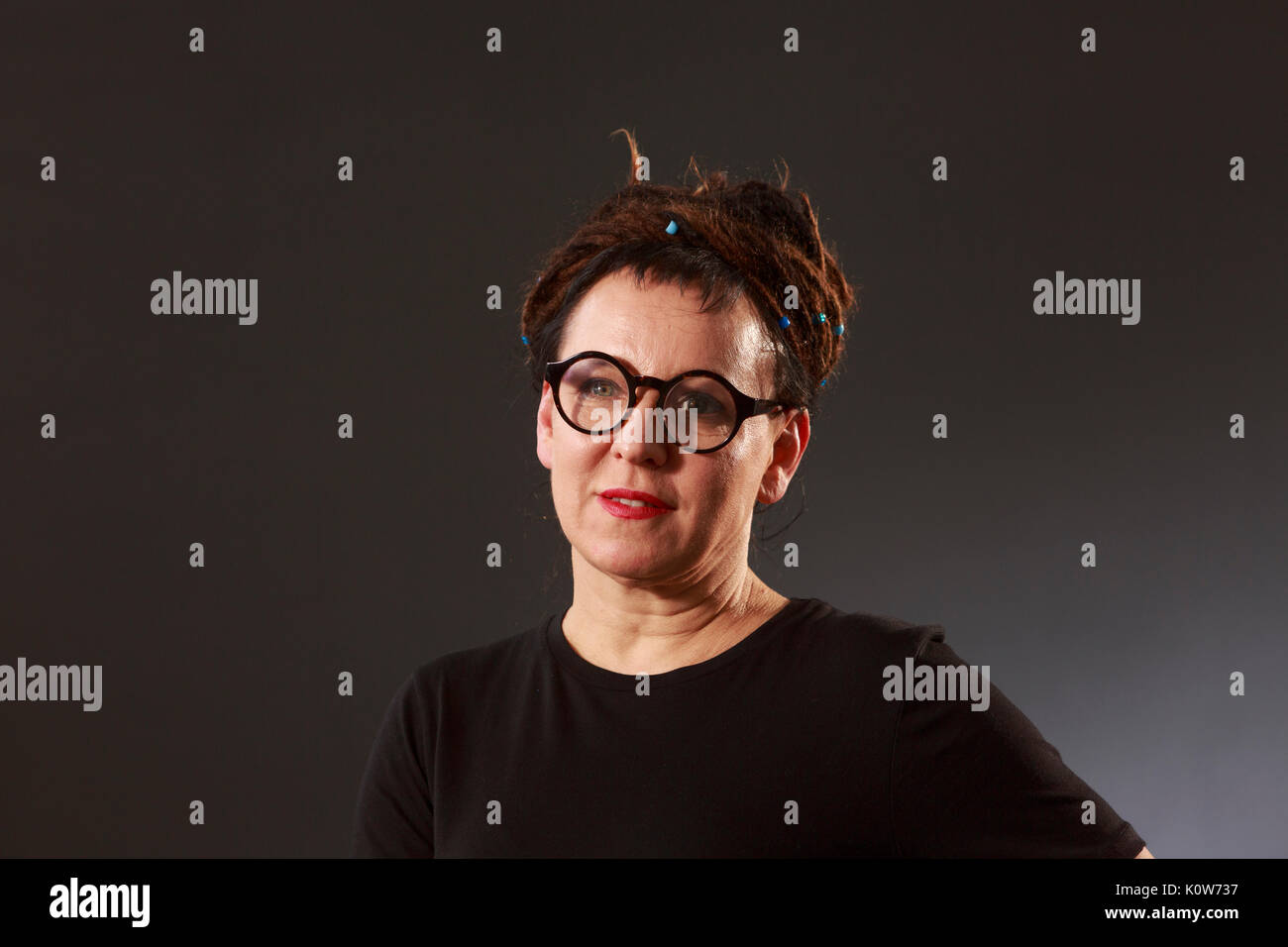 Edinburgh, Schottland 25. August. Tag 14 Edinburgh International Book Festival. Im Bild: Olga Tokarczuk Kritiker, polnische Schriftsteller. Credit: Pako Mera/Alamy leben Nachrichten Stockfoto