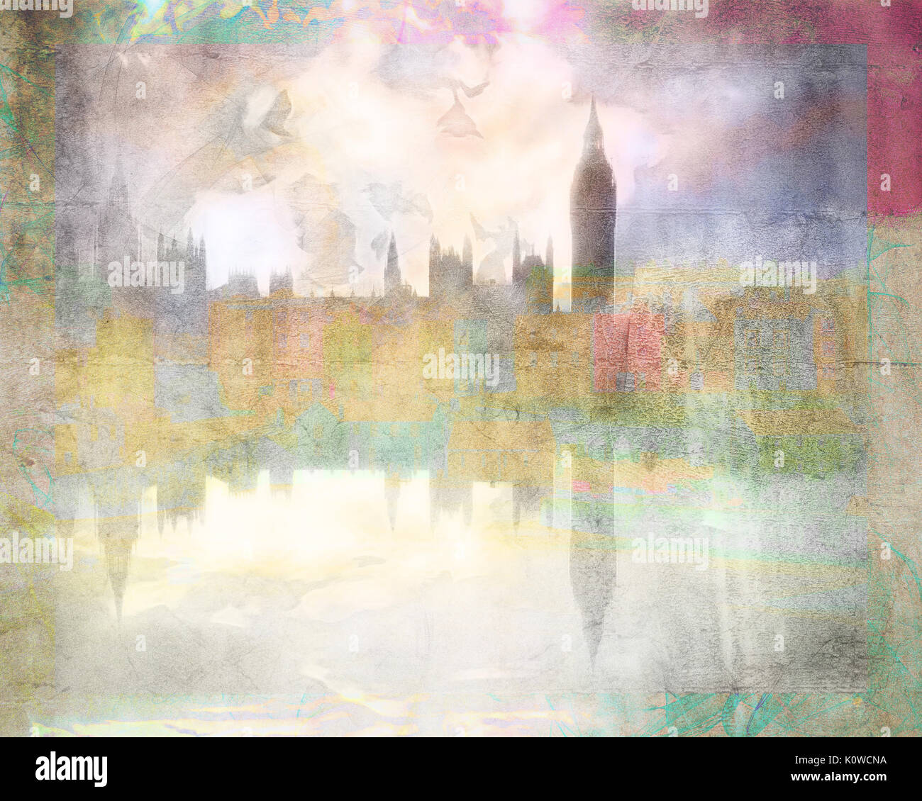 Bildende Kunst: Houses of Parliament, London, Großbritannien Stockfoto