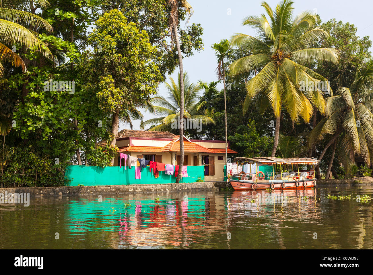 Backwaters in Kerala, Indien Stockfoto