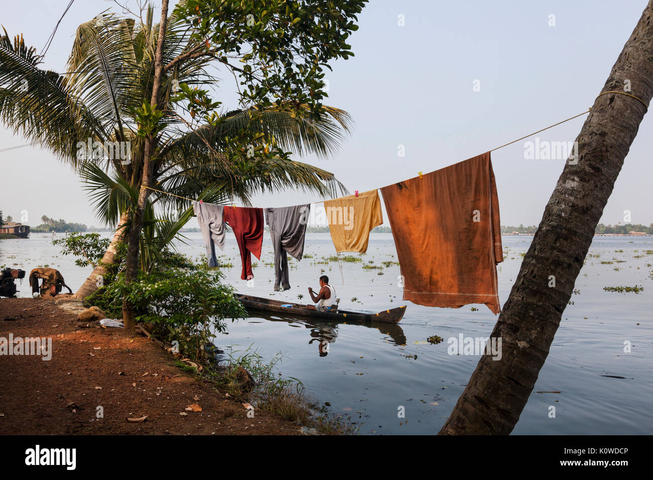 Backwaters in Kerala, Indien Stockfoto