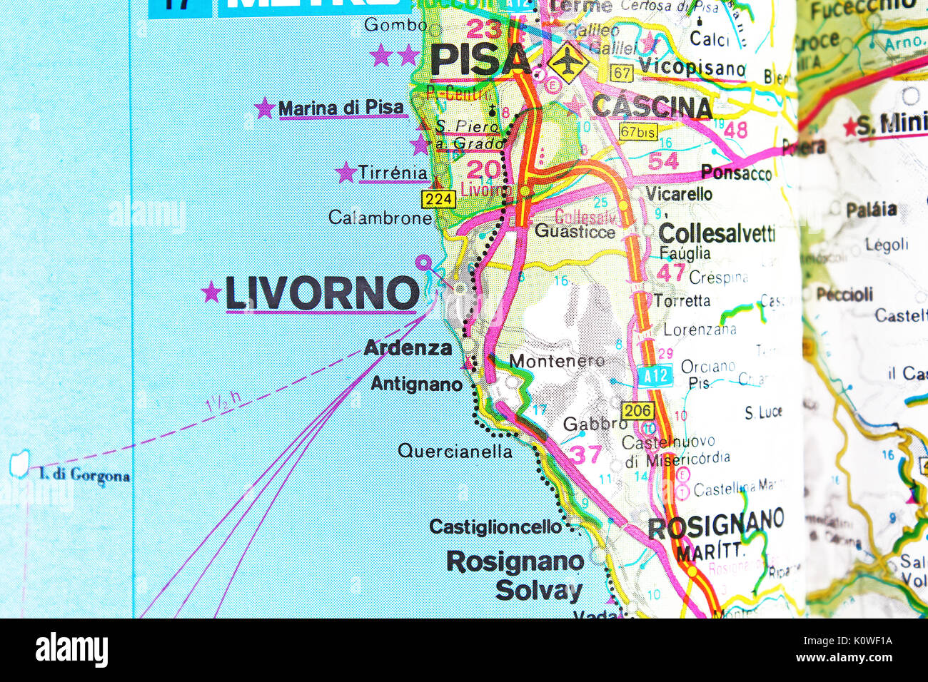 Karte Italien Livorno