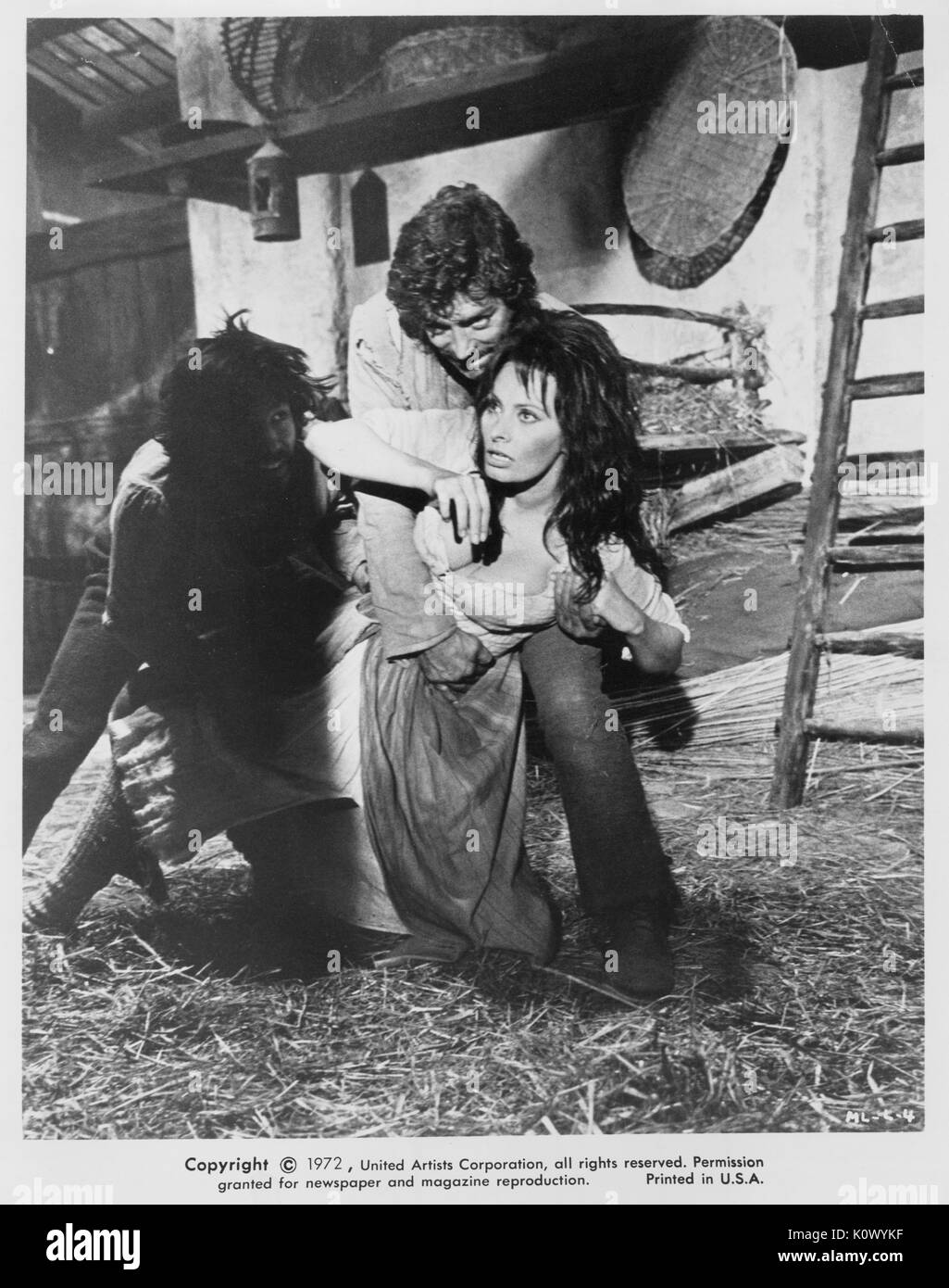 Sophia Loren, Film noch immer aus dem Film Mann von La Mancha, 1972. Stockfoto