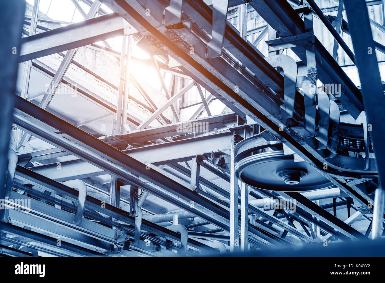 Die automobilfertigung Pflanze, die in der Fertigungsstraße Stockfoto