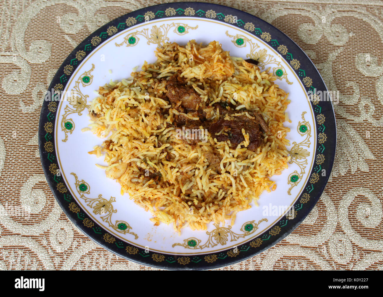 Hammel biryani Stockfoto