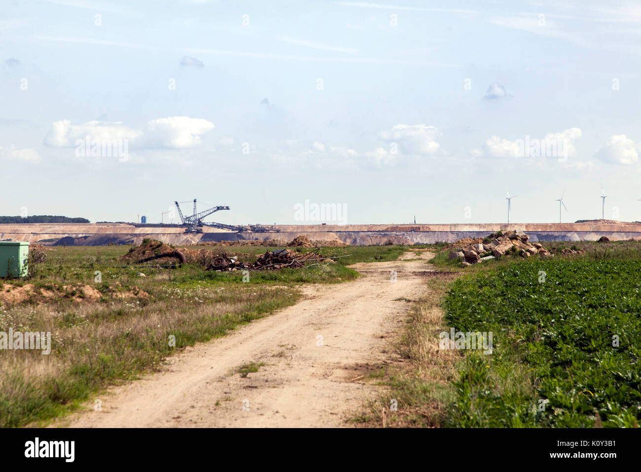 Grube Garzweiler II in Deutschland Offen Stockfoto