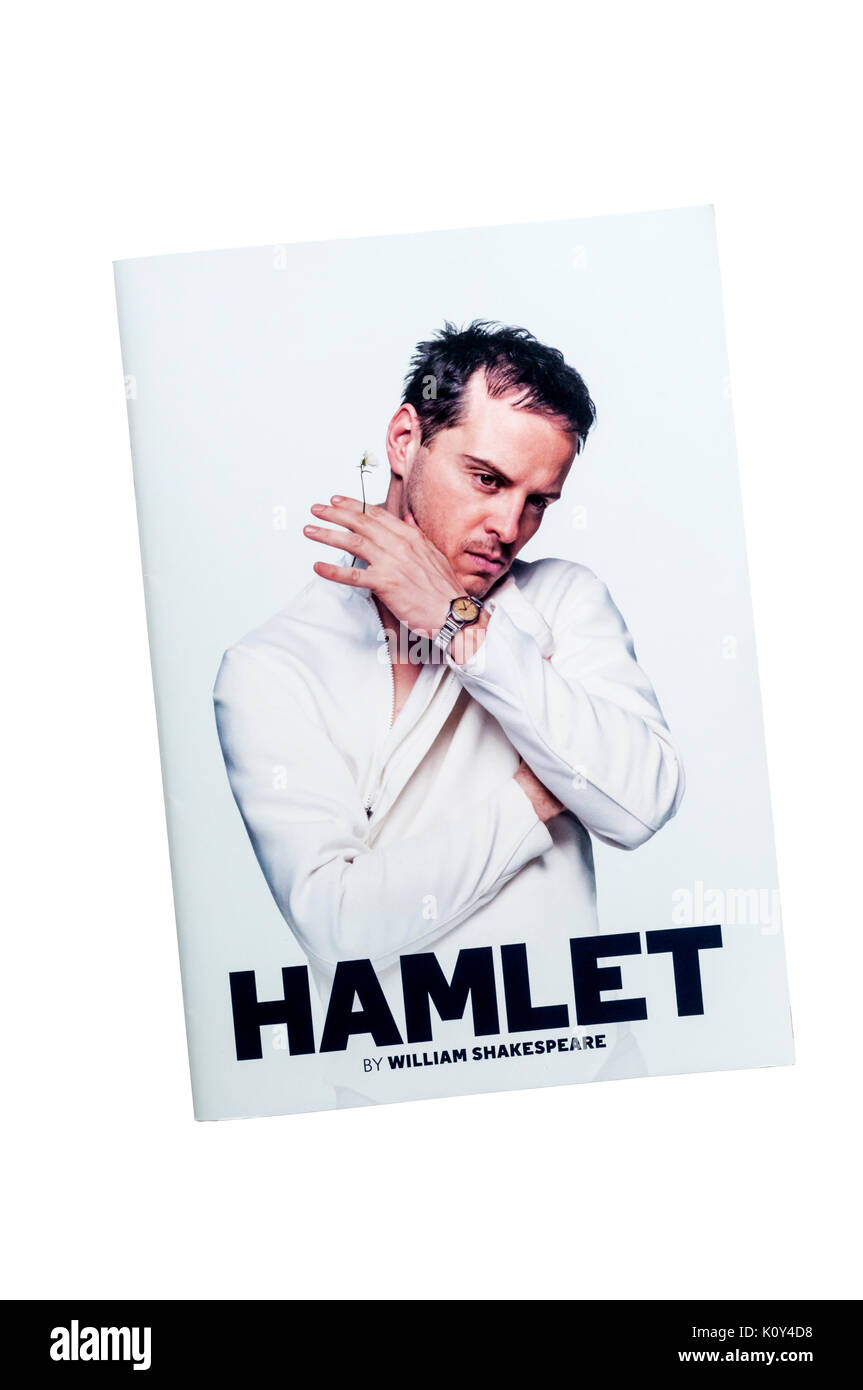 Programm für 2017 Almeida Theater Produktion von Hamlet von William Shakespeare starring Andrew Scott. Im West End laufen bei Harold Pinter Theater.. Stockfoto