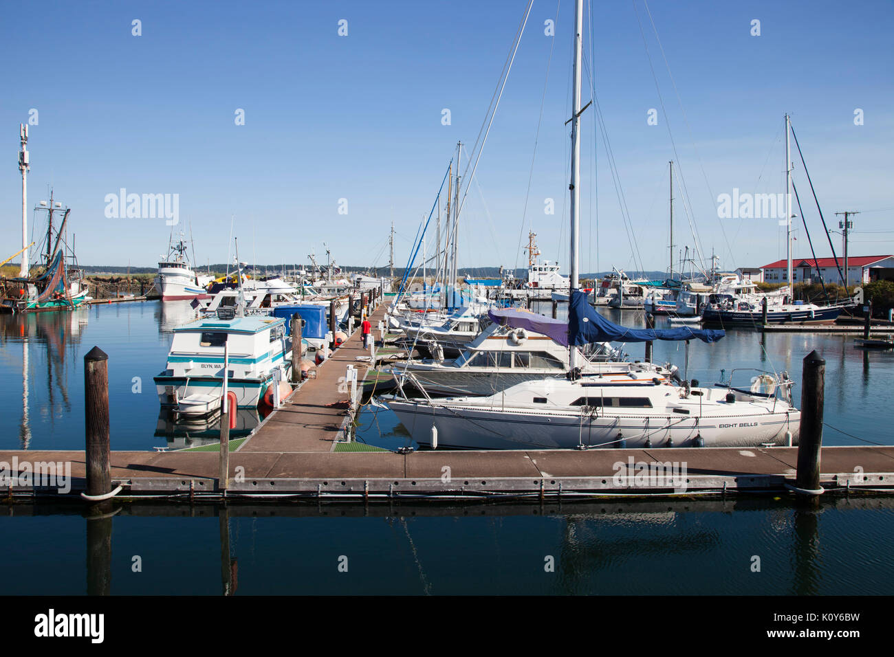 Hafen Yacht Haven, Port Townsend, Washington, USA, Nordamerika Stockfoto