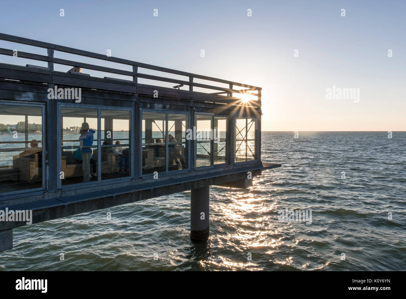 Neue pier, Heiligenhafen, Ostsee, Schleswig-Holstein, Deutschland Stockfoto
