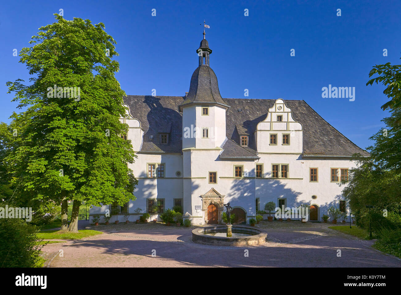 Renaissanceschloss der Dornburger Schlösser, Dornburg, Thüringen, Deutschland Stockfoto