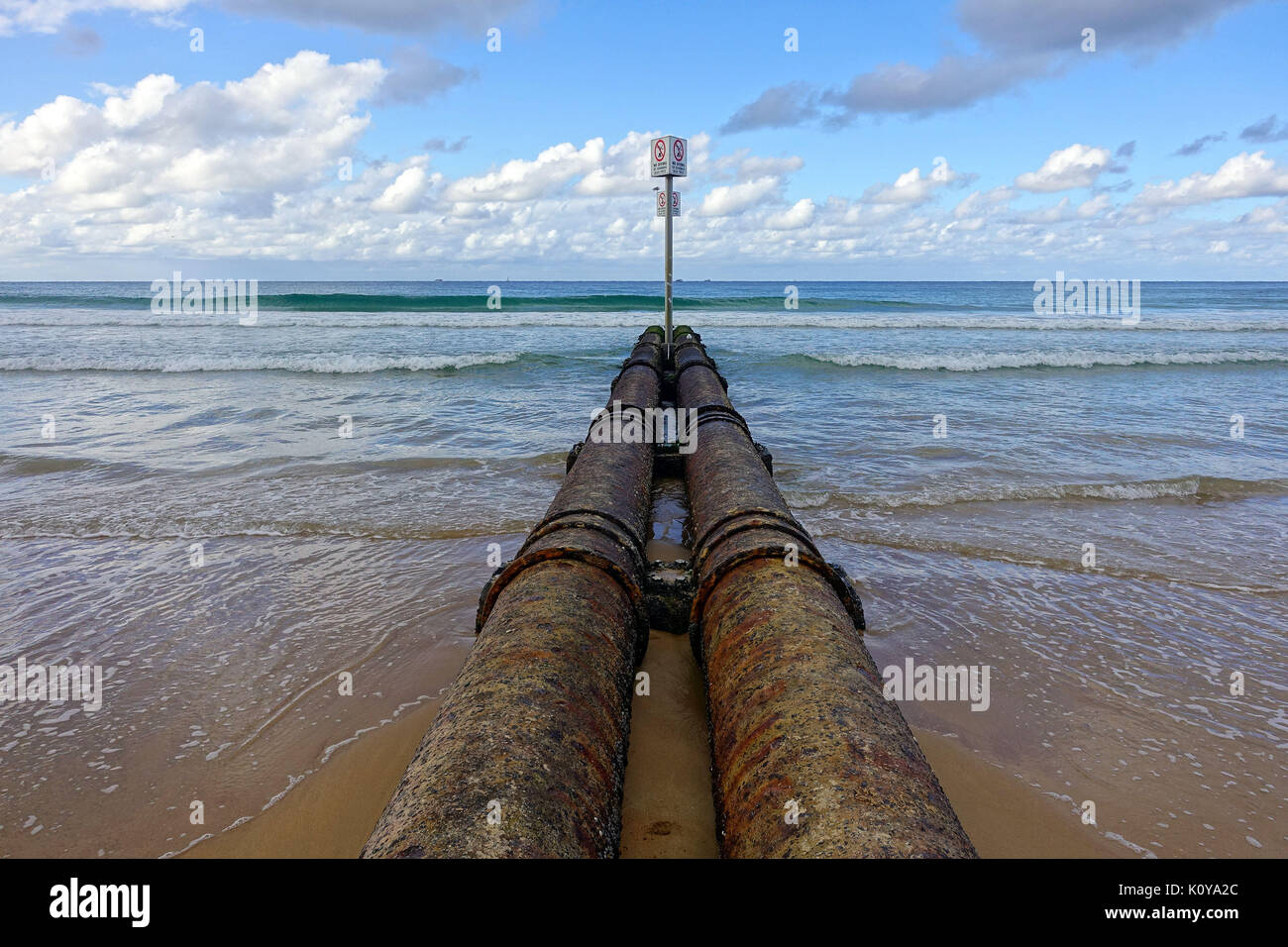 Manly Beach Rohre, Manly, Sydney, New South Wales, Australien Stockfoto