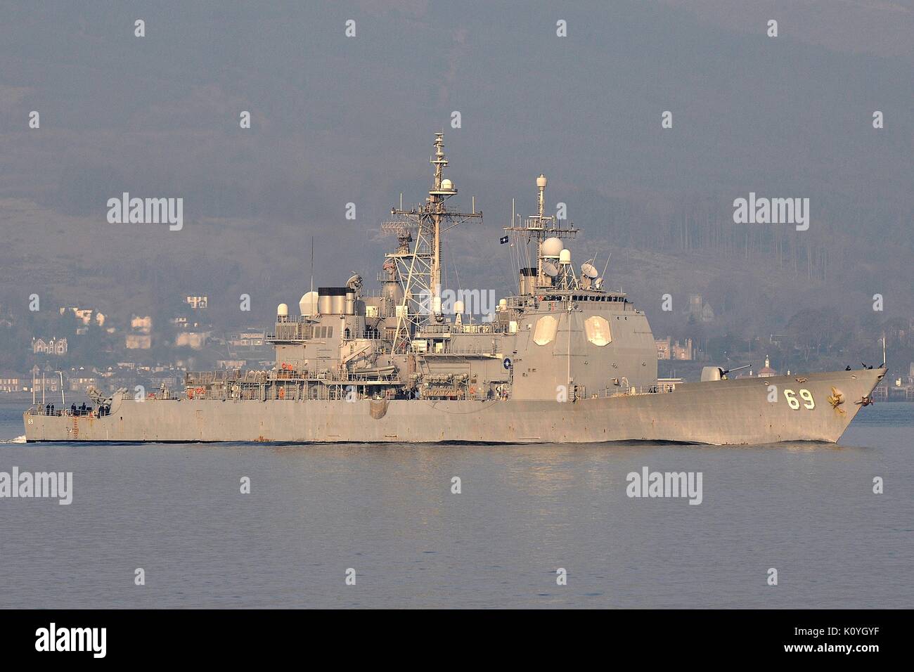 CG-69 USS BALTIMORE, TICONDEROGA Klasse Lenkwaffen-kreuzer DER US NAVY Stockfoto