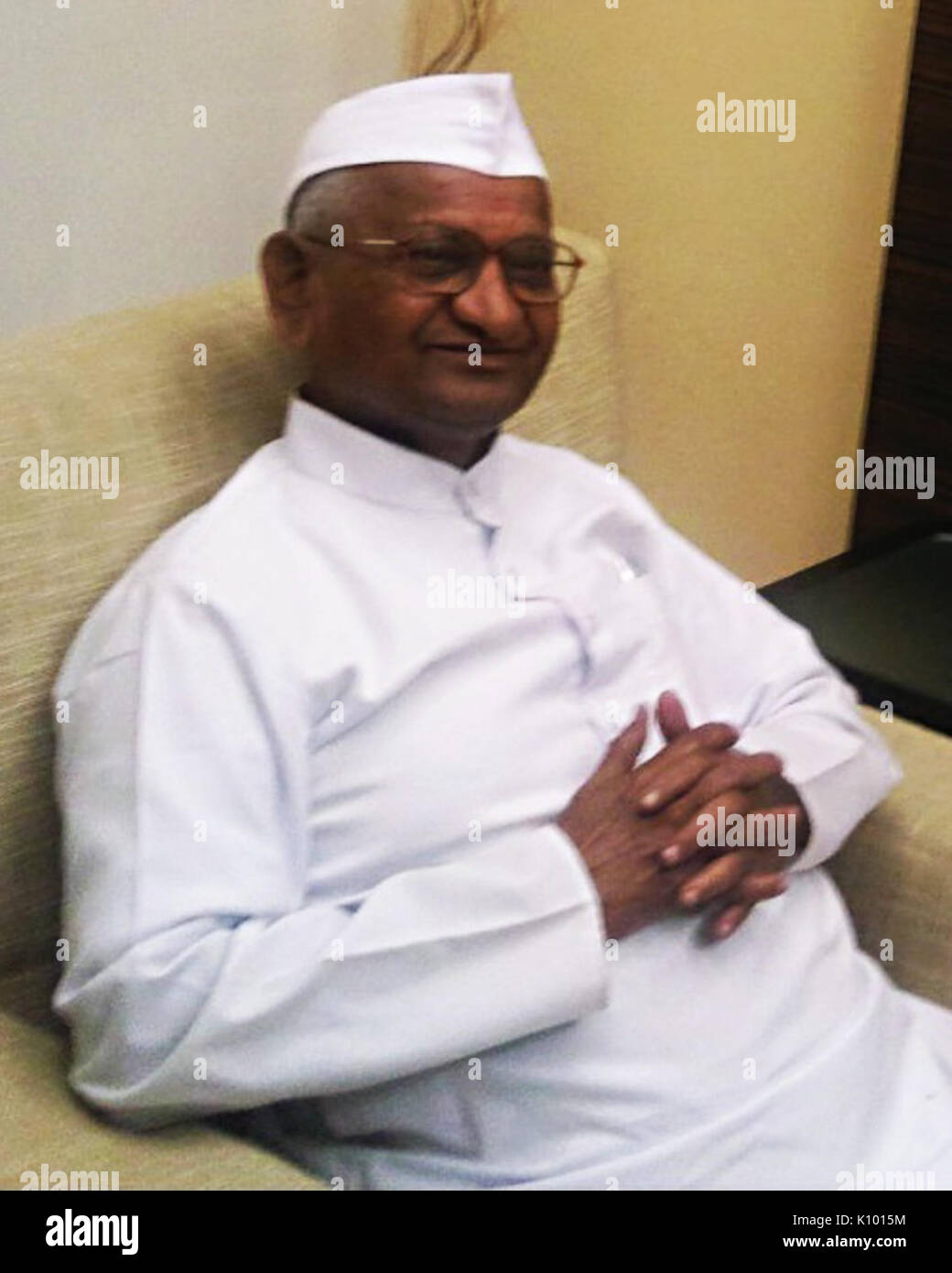 Anna Hazare Stockfoto