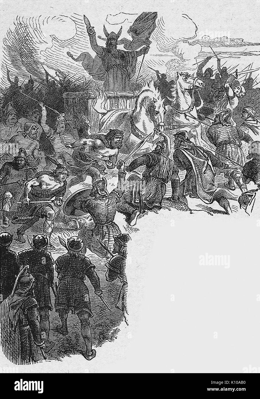 Aus der Brawallschlacht Stockfoto