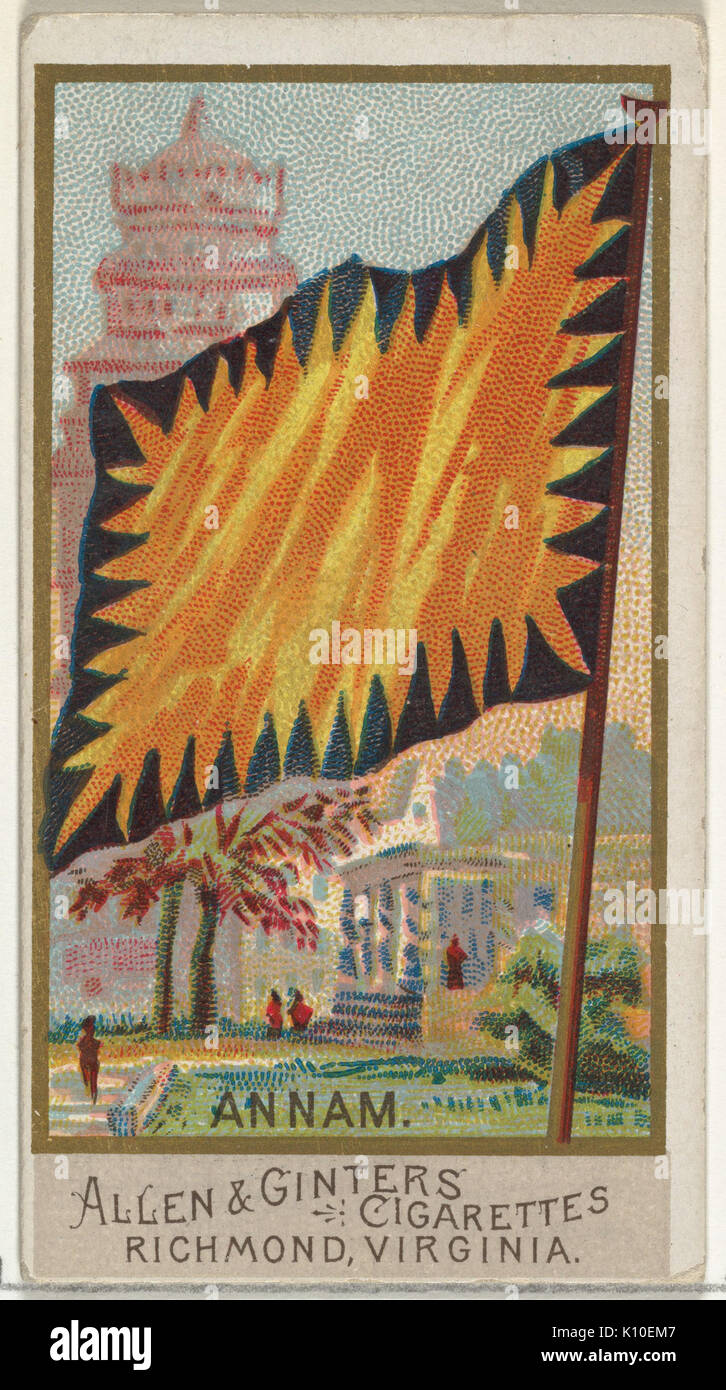 Annam, von Flaggen aller Nationen, Serie 2 (N10) bei Allen&Ginter Zigaretten Marken MET DP 841359 Stockfoto