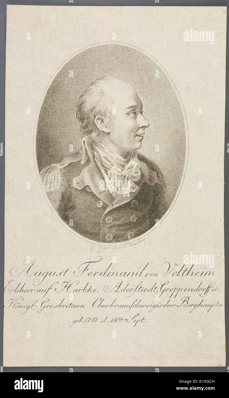 August Ferdinand von Veltheim, 01. Stockfoto