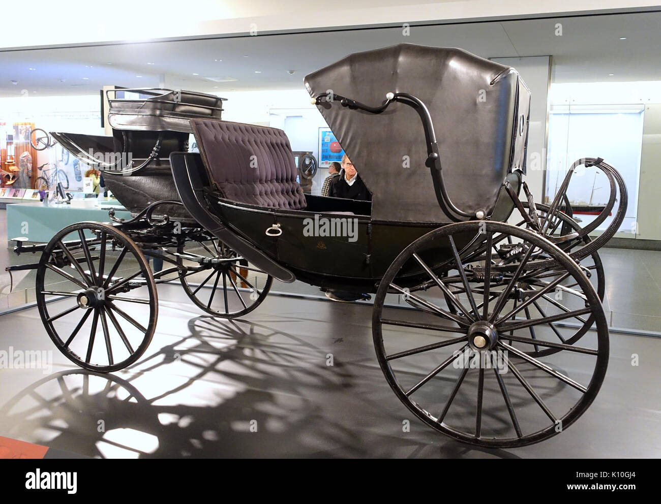 Abraham Lincoln's Schlitten (barouche), C. 1860 1865, Leihgabe der Studebaker National Museum, Anzeigen 2 nationalen Museum der amerikanischen Geschichte DSC 00334 Stockfoto