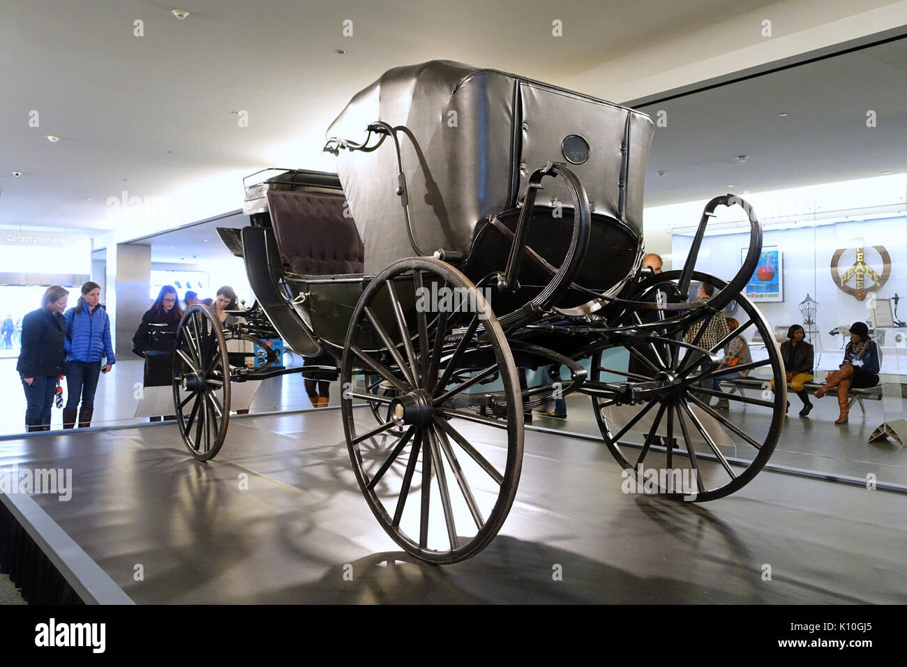 Abraham Lincoln's Schlitten (barouche), C. 1860 1865, Leihgabe der Studebaker National Museum, Anzeigen 4 nationalen Museum der amerikanischen Geschichte DSC 00336 Stockfoto