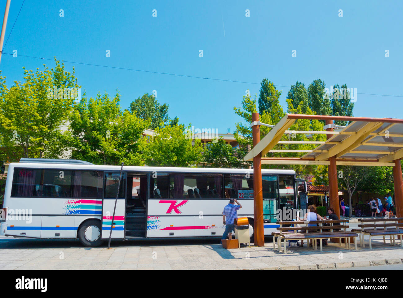 Busbahnhof, Sonnenstrand, Bulgarien Stockfoto
