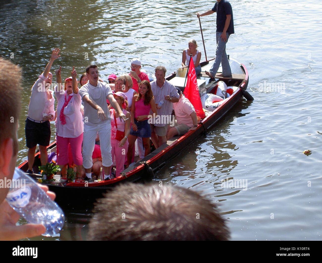 Amsterdam Gay Pride 2004, Canal Parade Stockfoto
