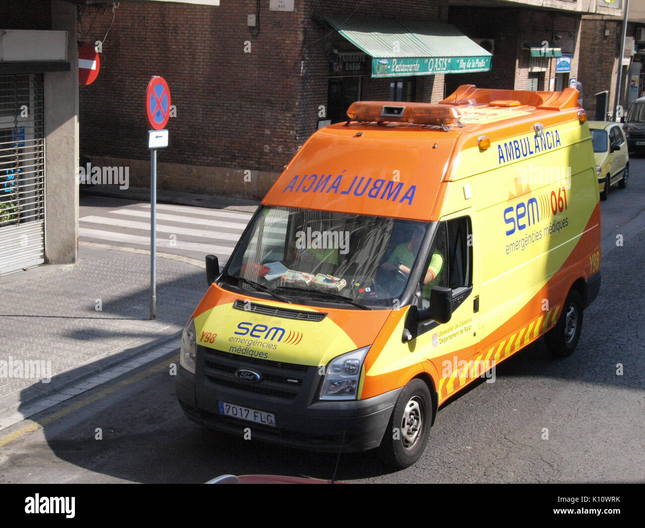 Ambulancia SEM Notfälle mediques Auto Y98 Pic3 Stockfoto