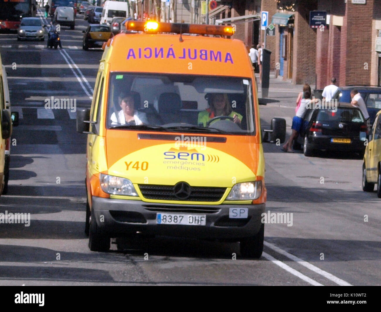 Ambulancia SEM Notfälle mediques Auto Y40 Pic1 Stockfoto