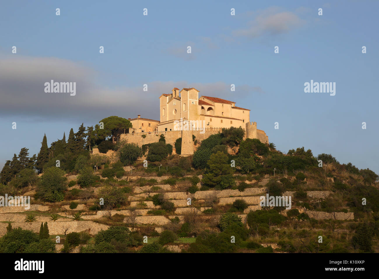 Arta Mallorca Balearen Kirche Spanien Abend closeup Reisen Stockfoto