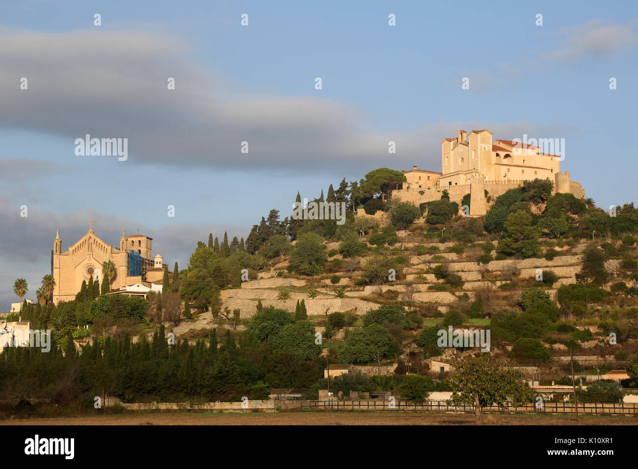 Mallorca Arta Kirche Spanien copyspace kopieren Raumfahrt Stockfoto