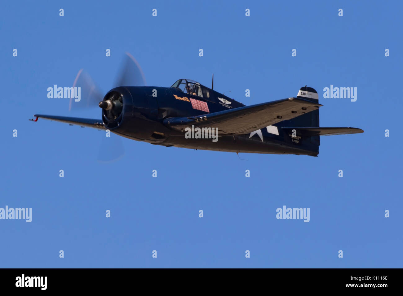 Flugzeug vintage WWII fighter Airshow Stockfoto