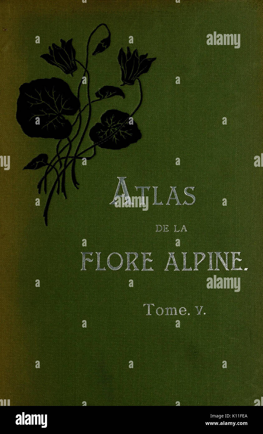 Atlas de la Flora alpine BHL 10388625 Stockfoto