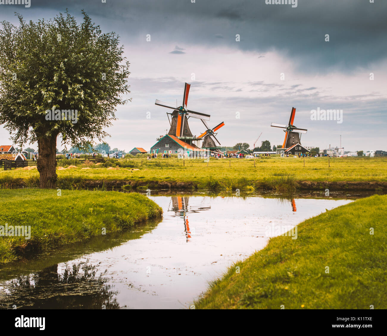 Zaanse Schans in Holland Stockfoto