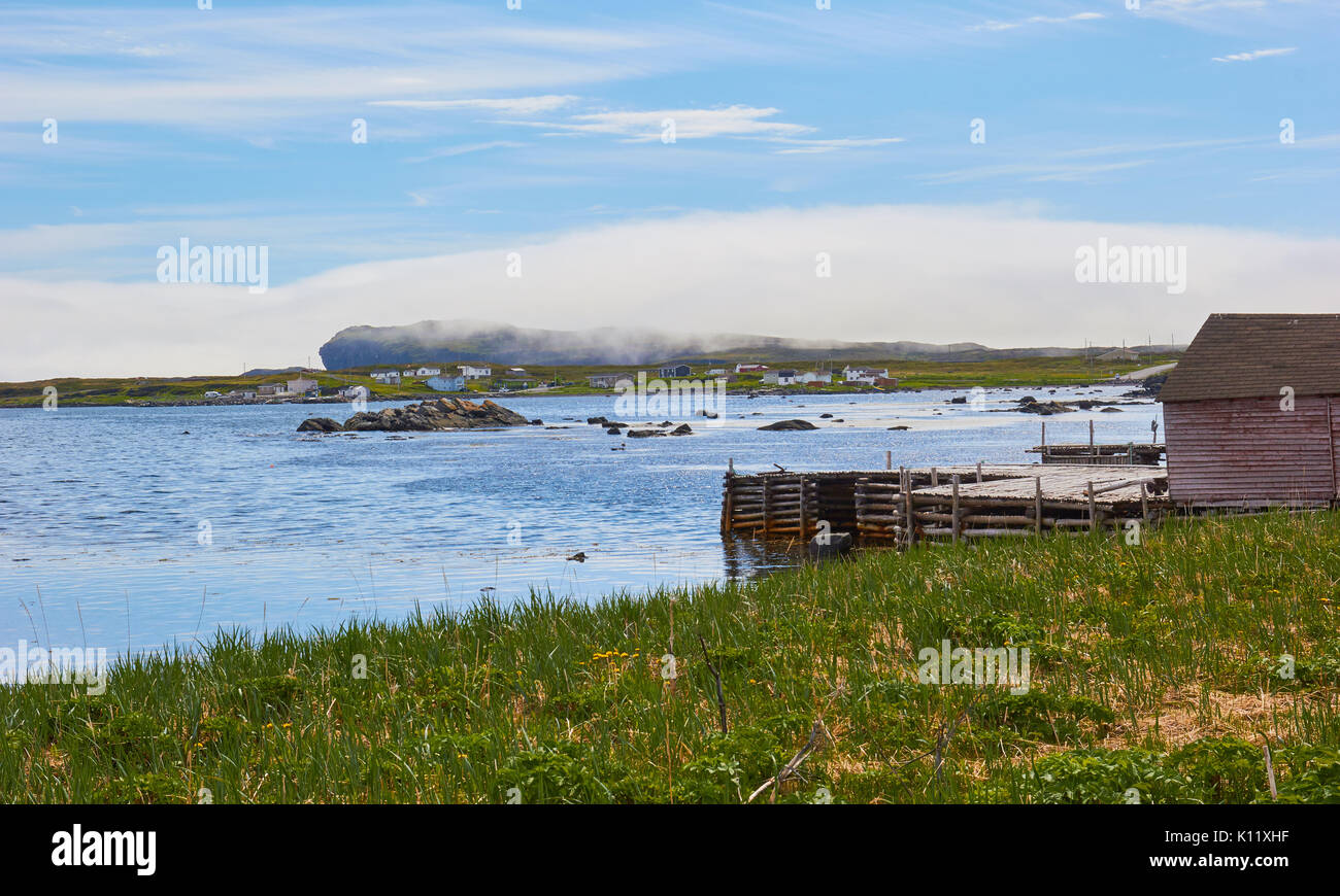Waterfront Gemeinschaft an der nördlichen Spitze des Großen nördlichen Halbinsel, Neufundland, Kanada Stockfoto