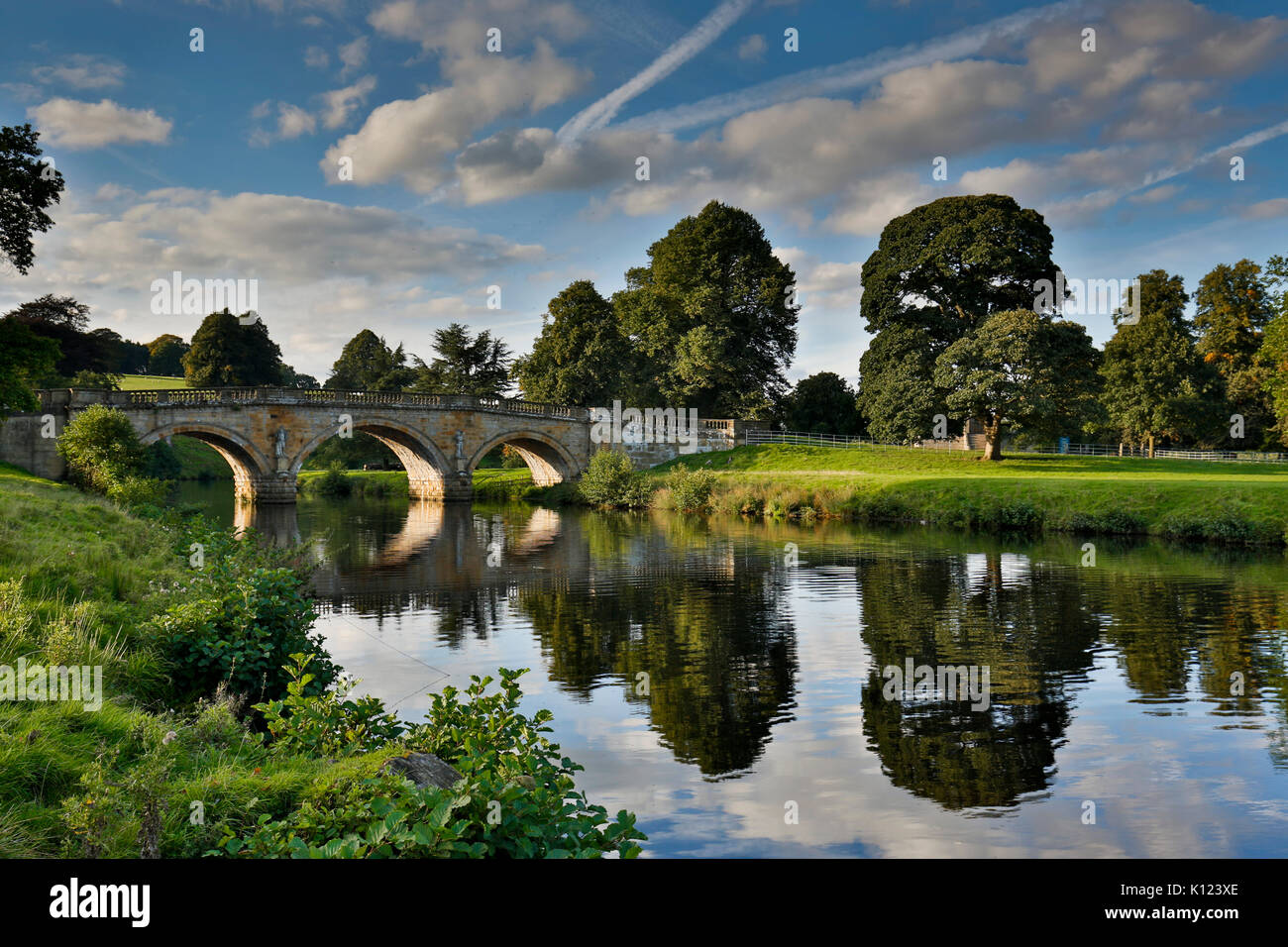 Chatsworth; Bridge; Derbyshire; Großbritannien Stockfoto