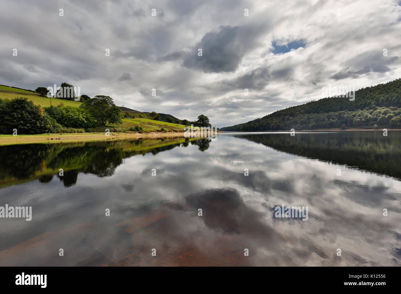 Lady Bower Reservoir; in der Nähe von Derwent; Derbyshire; Großbritannien Stockfoto