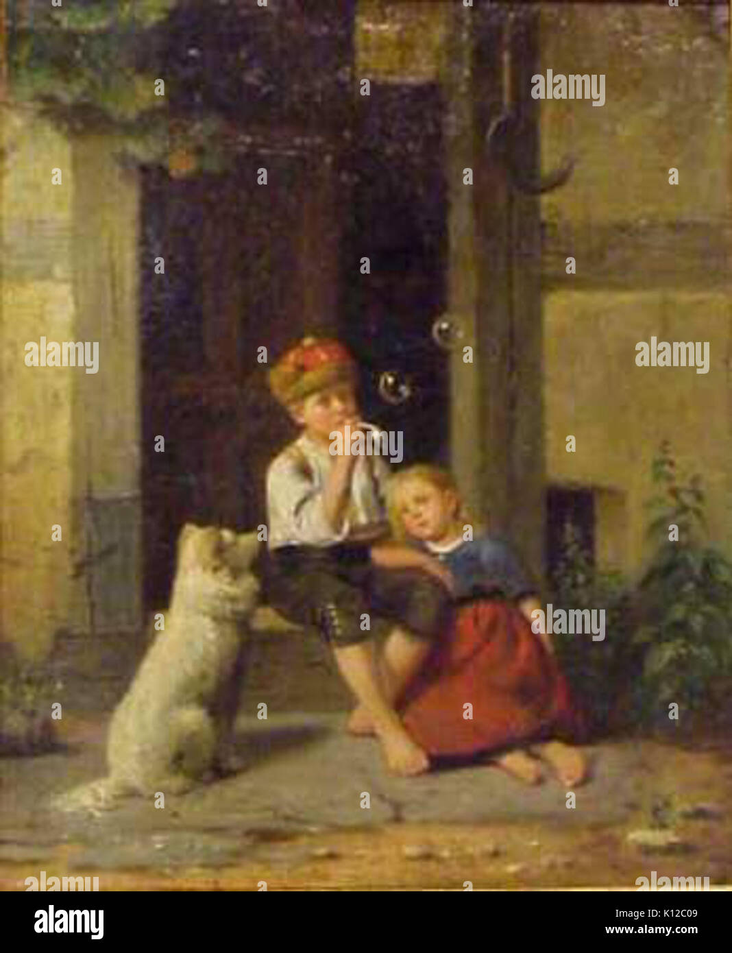 Anton Robert Leinweber Genre Szene Stockfoto