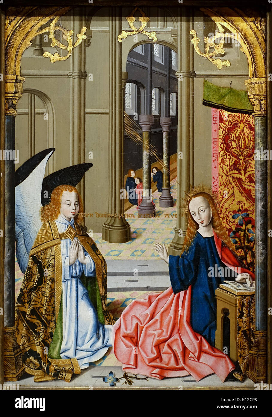 Verkündigung, durch den Kapitän des Hartford Verkündigung, Frankreich, Schule von Amiens, C. 1480, Öl und Tempera auf Leinwand von Panel Wadsworth Atheneum Hartford, CT 05102 DSC Stockfoto