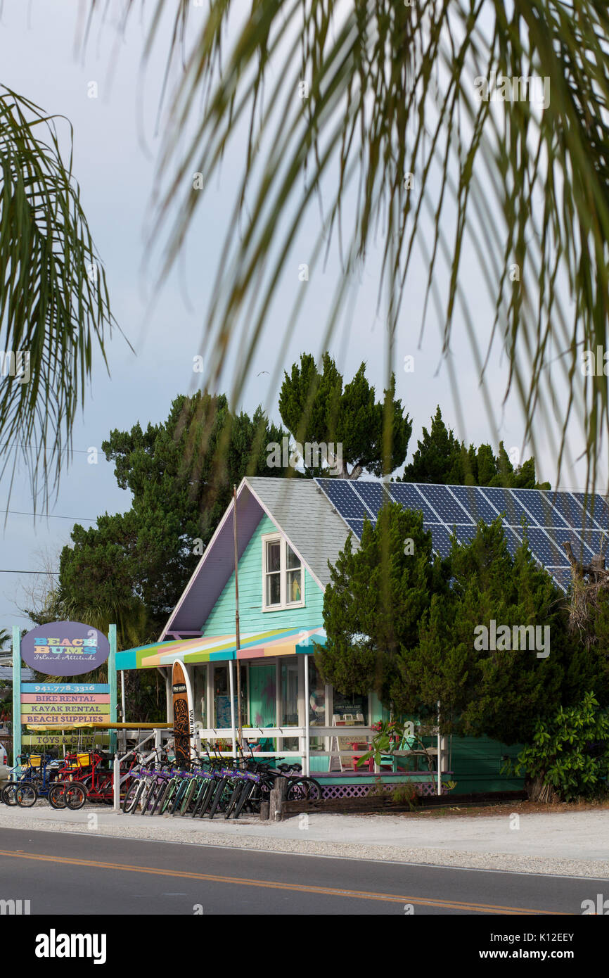 Geschäfte auf Anna Maria Island, Florida Stockfoto